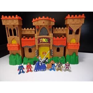 Fisher-Price Imaginext Eagle Talon Castle & Figurine Lot - Working Tested